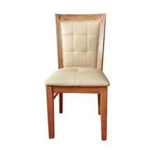 Sunrise Furniture Seesau Wood Dining Chair With Rexin Cushion Back - Walnut