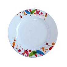 Multi-color 9" Round Melamine Dinner Plate Set - MP-208a - 6 Pieces