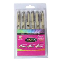 Sakura Pigma Micron Pens - Multicolored (6 Pcs)