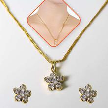 Gold Plated Pendant Set with Earrings (BZ-99-0115)