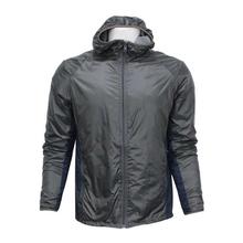 Grey Polyester Windcheater For Men