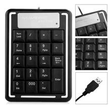 Wired USB 19 Key Numerical Keypad - Black