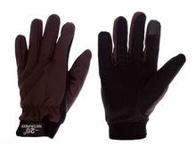 Plain Fancy Winter Gloves With Fur Inside Brown