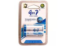 2700mAh Goop 1.2V 2pcs  AA Rechargeable Battery Pack