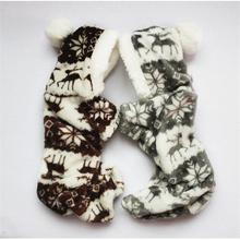 The New Autumn And Winter Snowflake Soft Fleece Dog Clothes Pet Dog Dress Pattern Coral Velvet Deer Christmas Puppy Coat Four Ha