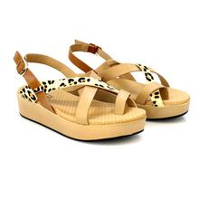 Shoe.A.Holics Orabella Wedge Sandals For Women - Beige