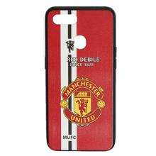 Red Manchester United Printed Mobile Back Cover For Oppo F9