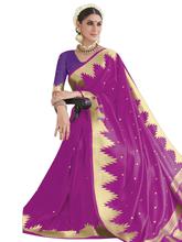 Stylee Lifestyle Magenta Banarasi Silk Jacquard Saree - 2070