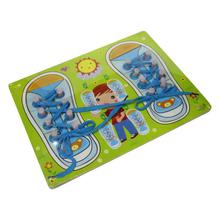 Green/Blue Montessori Shoe Lace Dressing Frame