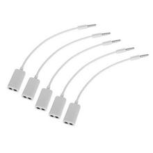 1-to-2 3.5mm Audio Splitter Cable for IPHONE - White (11cm / 5PCS)