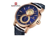 NaviForce NF3005 Date Function Luxury Chronograph Watch – Blue/RoseGold