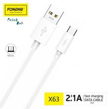 Foneng X63 V8 Micro USB Data Cable 1m, 2.1A Charging, Data Transfer