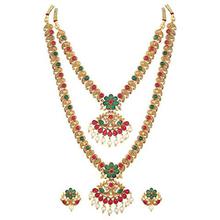 Shining Diva Fashion Latest Combo Design Pearl Necklace