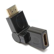 Aafno Pasal 360 degree Rotation Swivel HDMI Male to HDMI Female Adjustable Adapter MF- Black