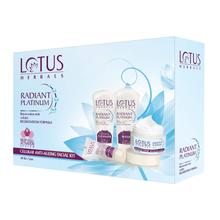 Lotus Radiant Platinum Anti-Ageing Facial Kit with 4 easy steps 170g