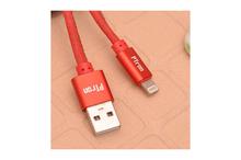 PTron Indigo USB Lightning Cable Jeans Cloth Sync Data Cable Charger For IOS Smartphones (Red)