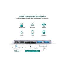 Type-C 6 in 1 Multi-Port Hub Adapter With USB-C Charging Port