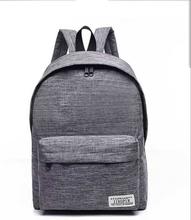 Canvas Grey Casual Unisex Bagpack For School And College