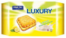 Hwa Tai Luxury Vegetable Cream Sandwich Cracker (Lemon) - 200 gm (20 gm x 10 sachets)