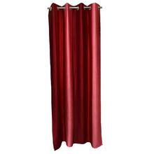 Plain Red Long Crush 3D Curtains