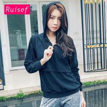 Yoga clothing-sports jacket women's loose casual hooded