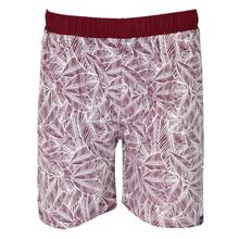 Maroon Cotton Leaf Designed Bermuda Shorts For Men - (BR310)