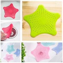 Five-pointed Star Silicone Sucker Kitchen Sink Anti-Clogged Bathroom Sewer Drainage Hair Filter