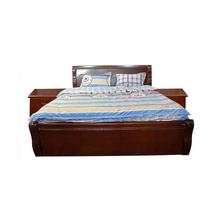 Sunrise Furniture Seesau Wood Carnes King Size Bed With 2 Side Table - Walnut