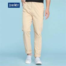 JeansWest Cotton OATMEAL Pants For Men