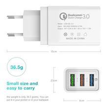 18W 3 holes USB Charger Adapter Quick Charge 3.0/2.0 Fast
