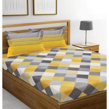 Ahmedabad Cotton 144 TC 100% Cotton Double Bedsheet with 2