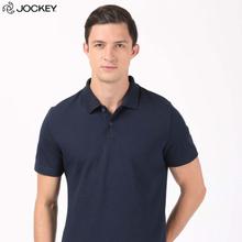 Jockey Men's Super Combed Cotton Rich Pique Fabric Solid Half Sleeve Polo T-Shirt