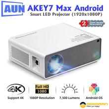 AUN Akey7 Max Android 9.0 LED Projector, Real Full HD 1920x1080P 1GB 16Gb, 7500 Lumens