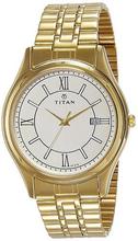 Titan Analog White Dial Men's Watch-1713YM02