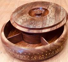 Brown Wooden Masala Box