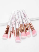 Marble Handle Makeup Brush 10pcs