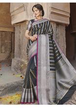 Stylee Lifestyle Black Banarasi Silk Jacquard Saree - 2289