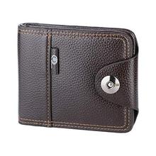 OMFashion Leather Men's Wallet (Hard Brown)