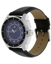 Blue Dial Leather Strap Watch