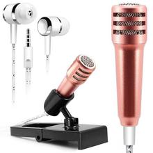 Mini Mike - Karaoke Microphone, Stereo Mic With Earphone For Voice Recording