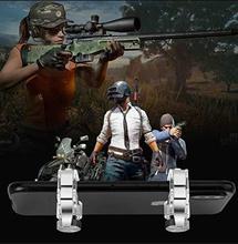 Metal Smart Mobile Phone Latest R11 PUBG Game Trigger Fire Button Aim for Pocket Game Shoot Key L1R1 Controller (Silver)