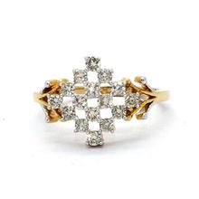 Yellow Solid Gold Women Diamond Ring-14 Carat (DRG5111)
