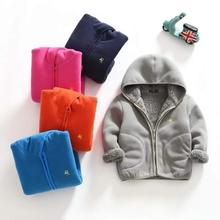 Polar Fleece Soft Jacket Kids Boys Girls Solid Color Long Sleeve Active Outerwear Children Clothes