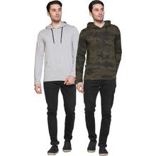 Shaun Military Camouflage, Color block Men Hooded Multicolor