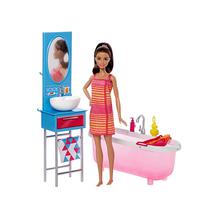 Barbie Doll and Furniture Bathroom Playset