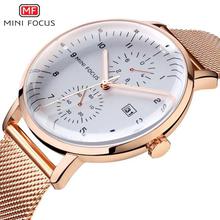 Mini Focus MF0052G Luxury Famous Quartz Steel Belt Wrist Watch For Men