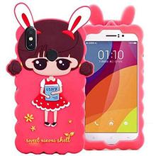 GODRIC® Doll Cute Hello Kitty Soft Silicone with Metal Girl's Back Case Cover for Mi Redmi Note 5 pro