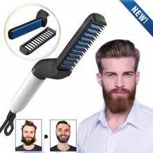 Quick Beard Straightener Multifunctional Hair Comb Curler Show Cap Men