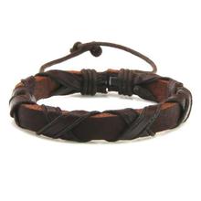 Men Bracelet Punk Black/Brown/Blue/Lake Blue Braided Leather Bracelet Bangle Male Accessories Jewelry Black Leather Bracelets