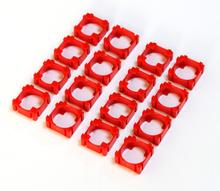 16 Pcs 18650 Battery Safety Anti Vibration Holder Red Color 3.7V Battery Case Cylindrical Bracket